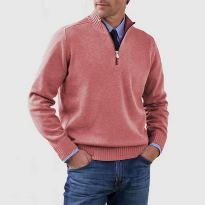 Pull homme moderne semi-zippé