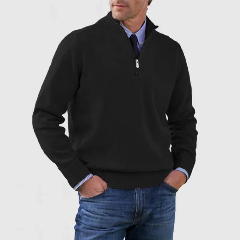 Pull homme à demi-zip coupe décontractée