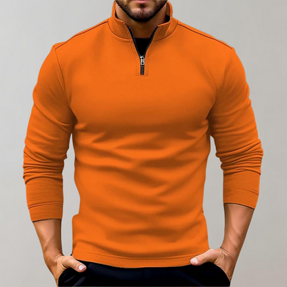 Pull-over homme à manches longues et fermeture éclair