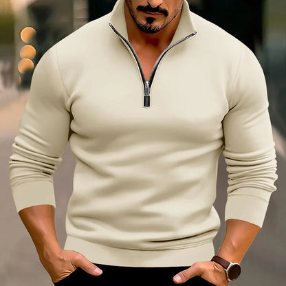 Pull Homme Décontracté Chaud Semi-zippé