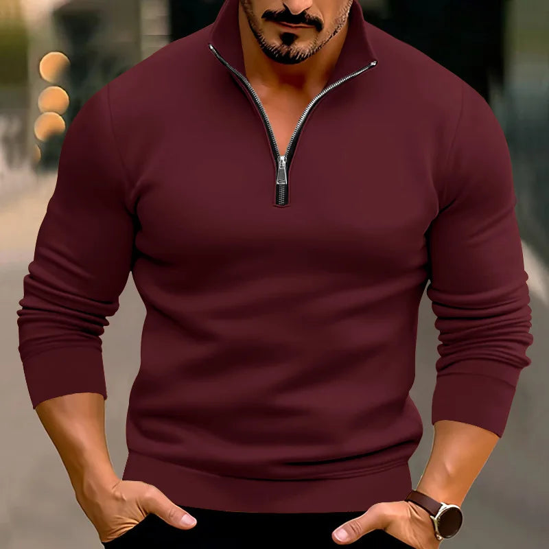 Pull Homme Décontracté Chaud Semi-zippé