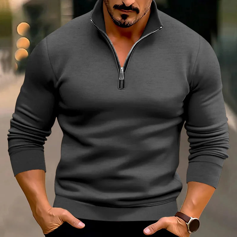 Pull Homme Décontracté Chaud Semi-zippé