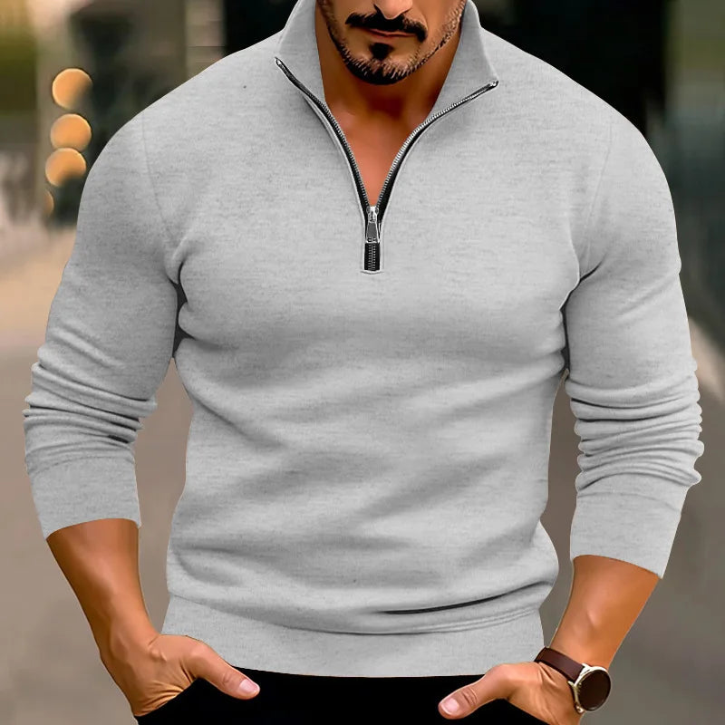 Pull Homme Décontracté Chaud Semi-zippé