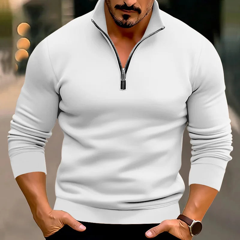 Pull Homme Décontracté Chaud Semi-zippé