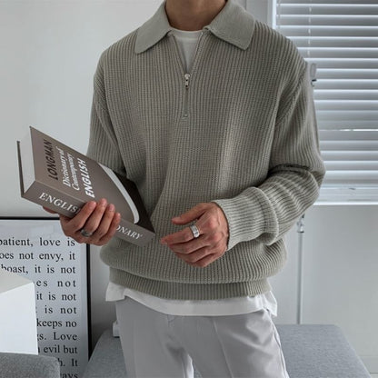 Pull-over demi-zippé pour homme