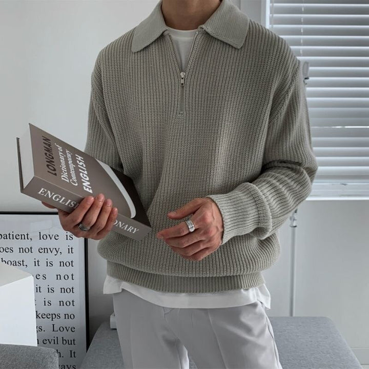Pull-over demi-zippé pour homme