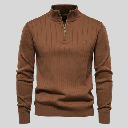 Pull homme manches longues col montant hiver