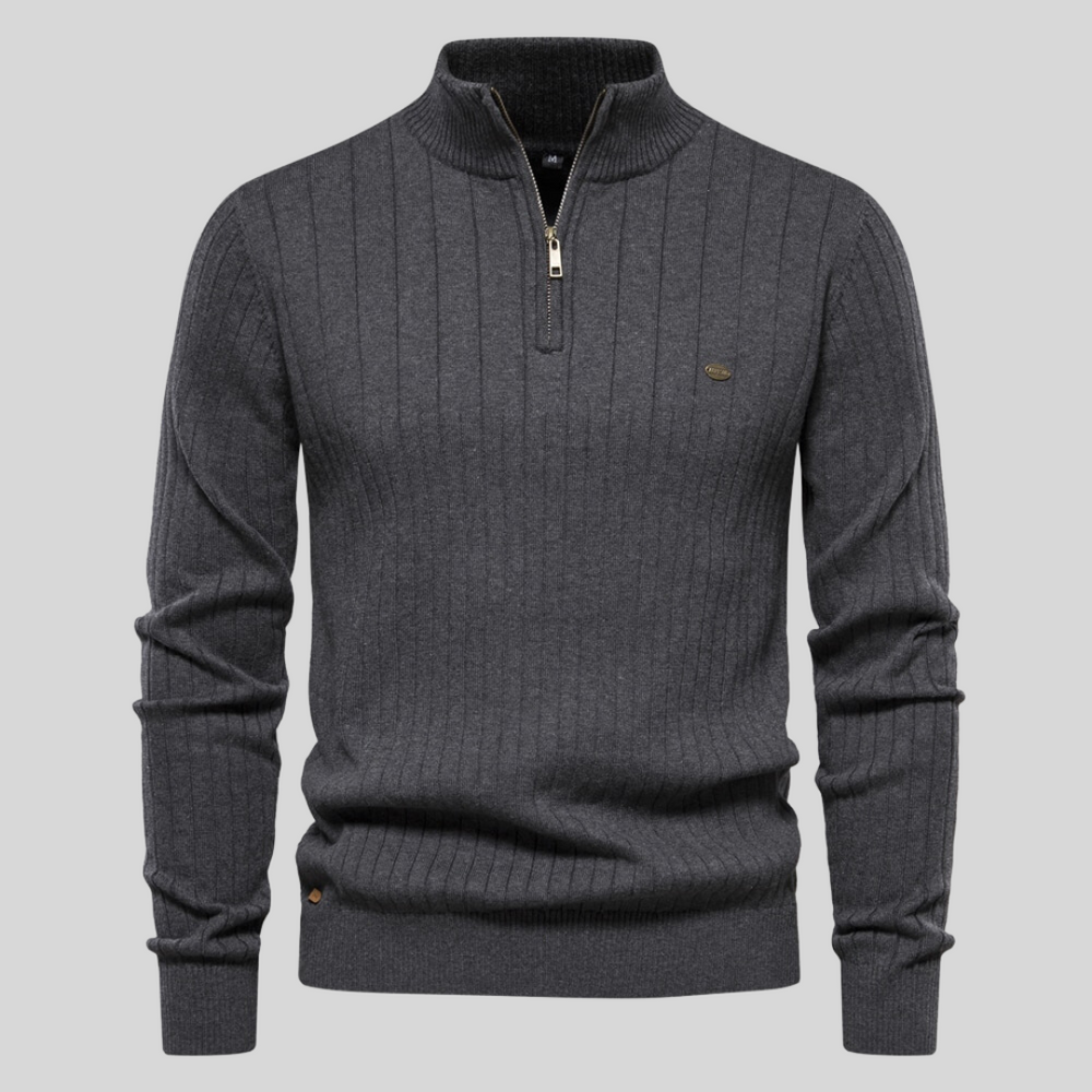 Pull homme manches longues col montant hiver
