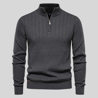 Pull homme manches longues col montant hiver