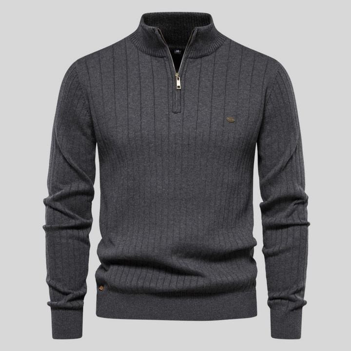 Pull homme manches longues col montant hiver