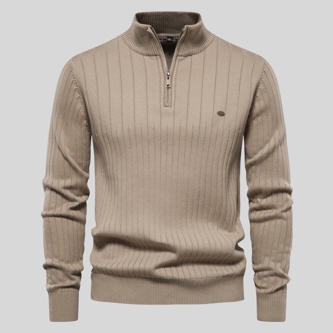 Pull homme manches longues col montant hiver
