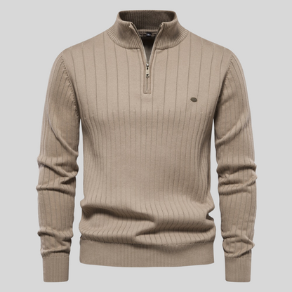 Pull homme manches longues col montant hiver