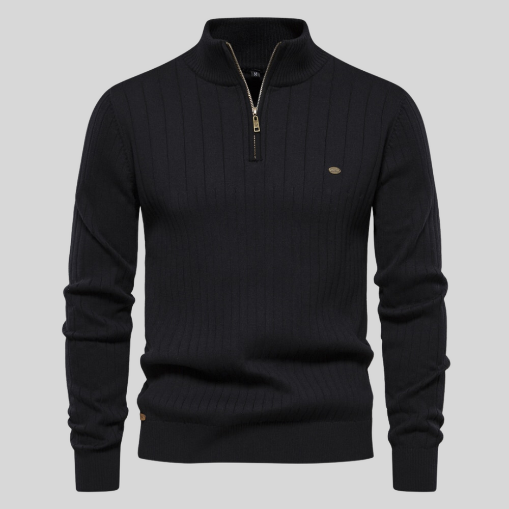 Pull homme manches longues col montant hiver