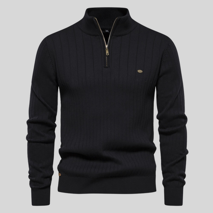 Pull homme manches longues col montant hiver