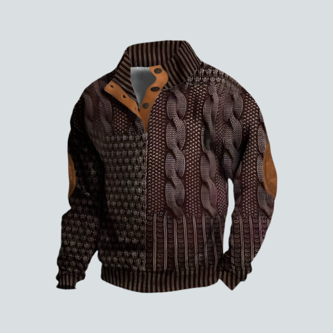 Herren Pullover Warm Bequem Lockere Passform - IdealeKleiden