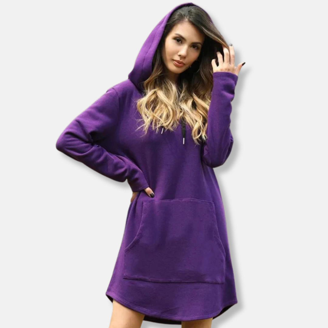Robe sweat à capuche confortable en coton