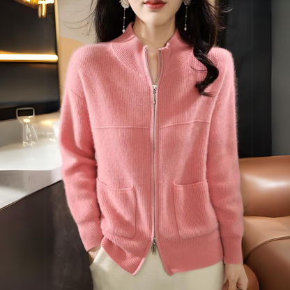 Gilet Femme Mérino Doux Fermeture éclair