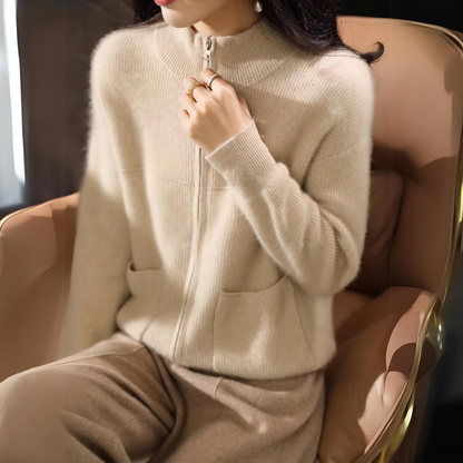 Gilet Femme Mérino Doux Fermeture éclair