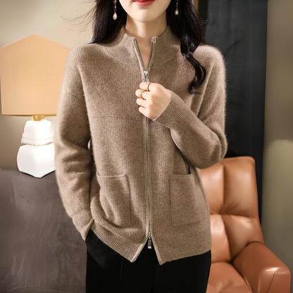 Gilet Femme Mérino Doux Fermeture éclair