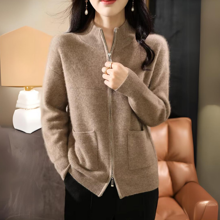 Gilet Femme Mérino Doux Fermeture éclair