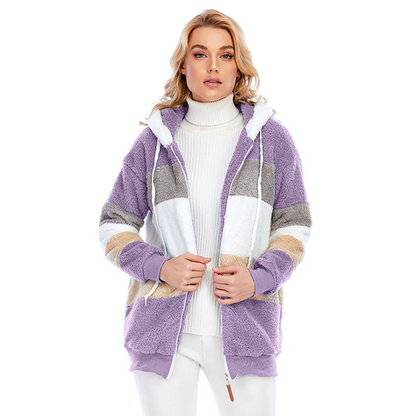 Veste douillette femme chaude angora