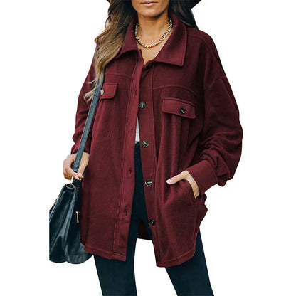 Veste polaire chaude boutonnée