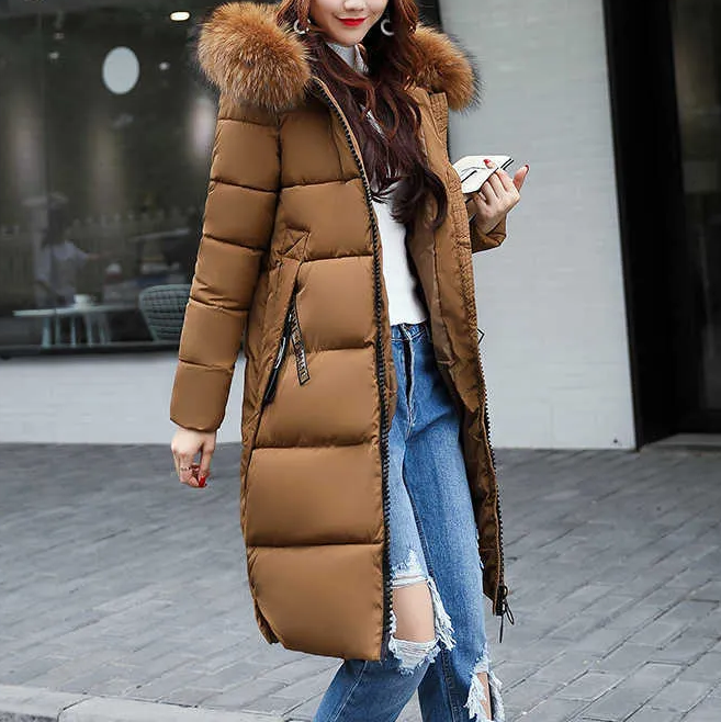 Damen Winterjacke Lang Elegant Frauen - IdealeKleiden