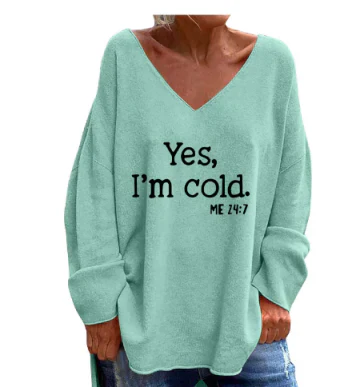 Grands pulls pour femmes Col en V Tendance