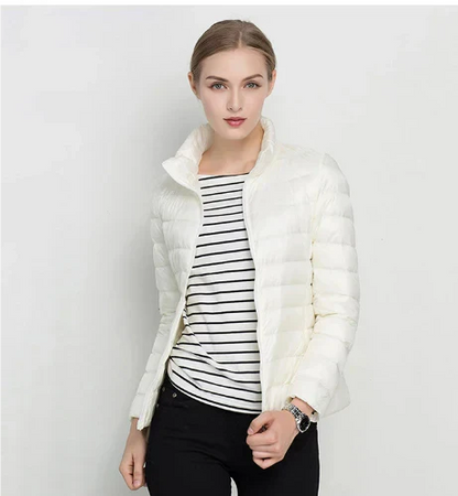Doudoune femme coupe slim, fermeture éclair