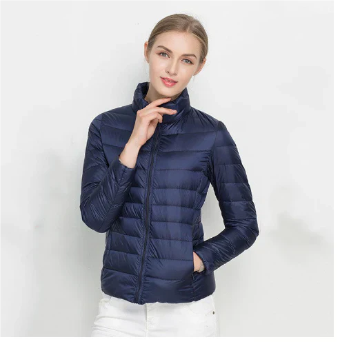 Doudoune femme coupe slim, fermeture éclair