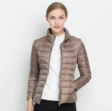 Doudoune femme coupe slim, fermeture éclair