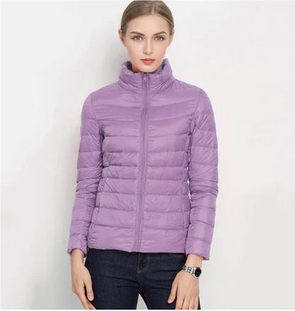 Doudoune femme coupe slim, fermeture éclair