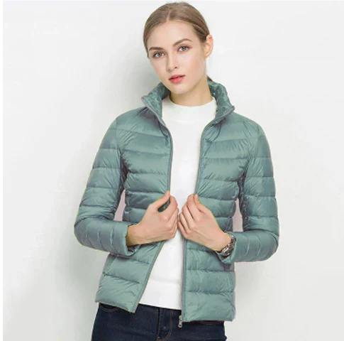 Doudoune femme coupe slim, fermeture éclair