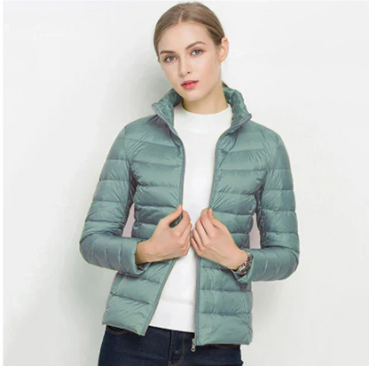 Doudoune femme coupe slim, fermeture éclair