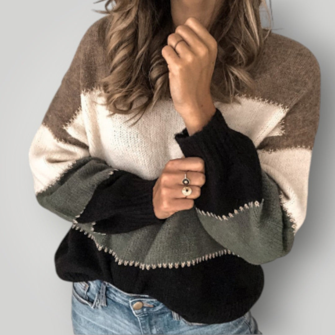 Pull femme moderne chaud tricoté