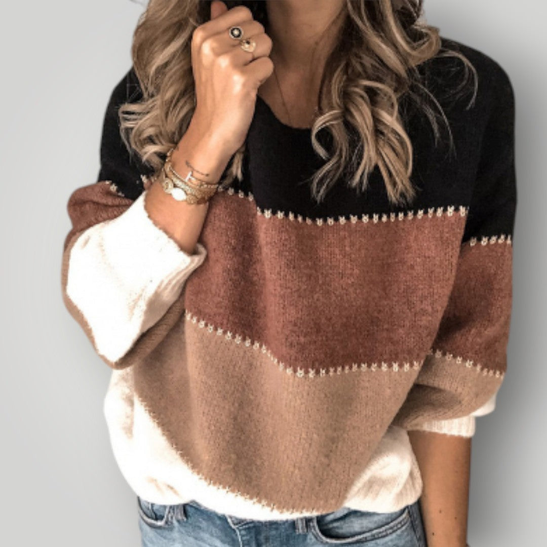Pull femme moderne chaud tricoté