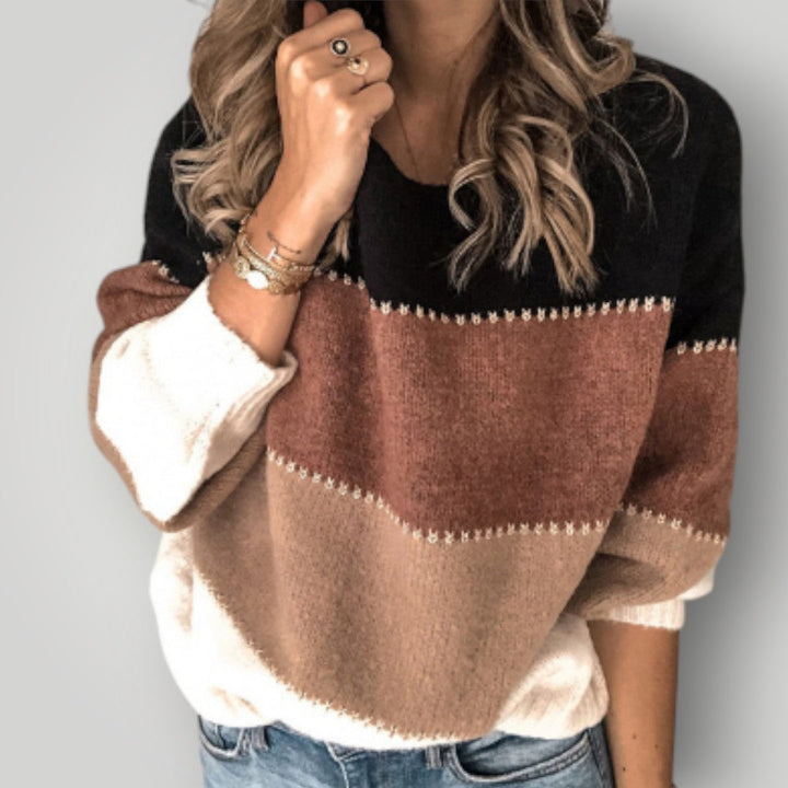 Pull femme moderne chaud tricoté