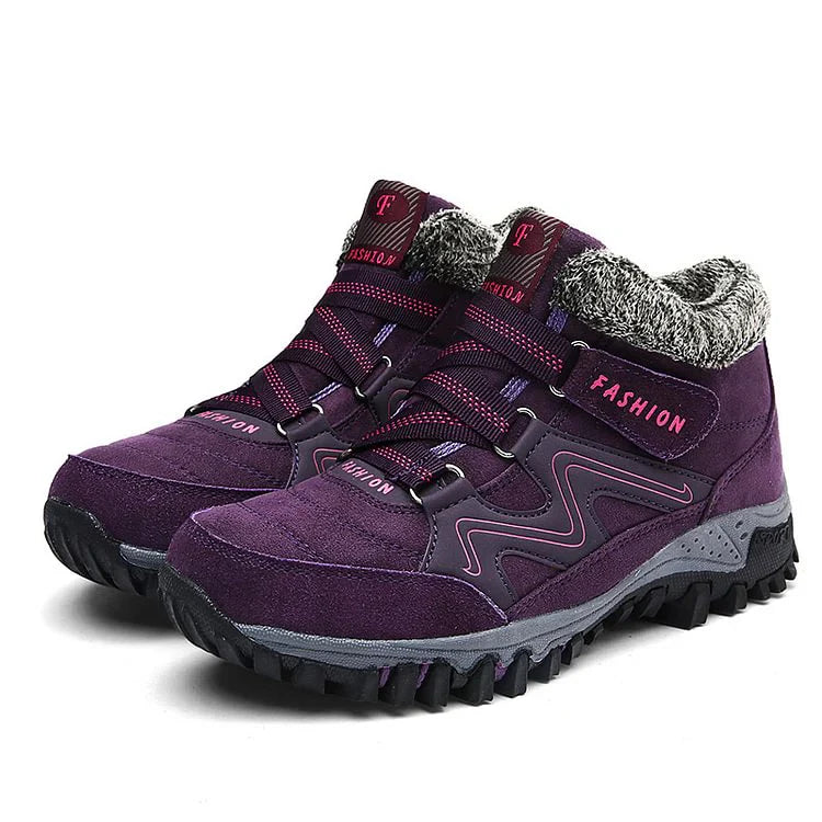 Bottes d'hiver pour femmes en cuir à plateforme et talons aiguilles