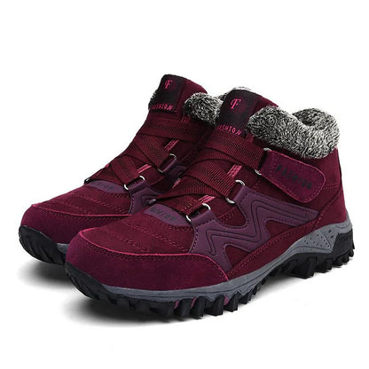 Bottes d'hiver pour femmes en cuir à plateforme et talons aiguilles