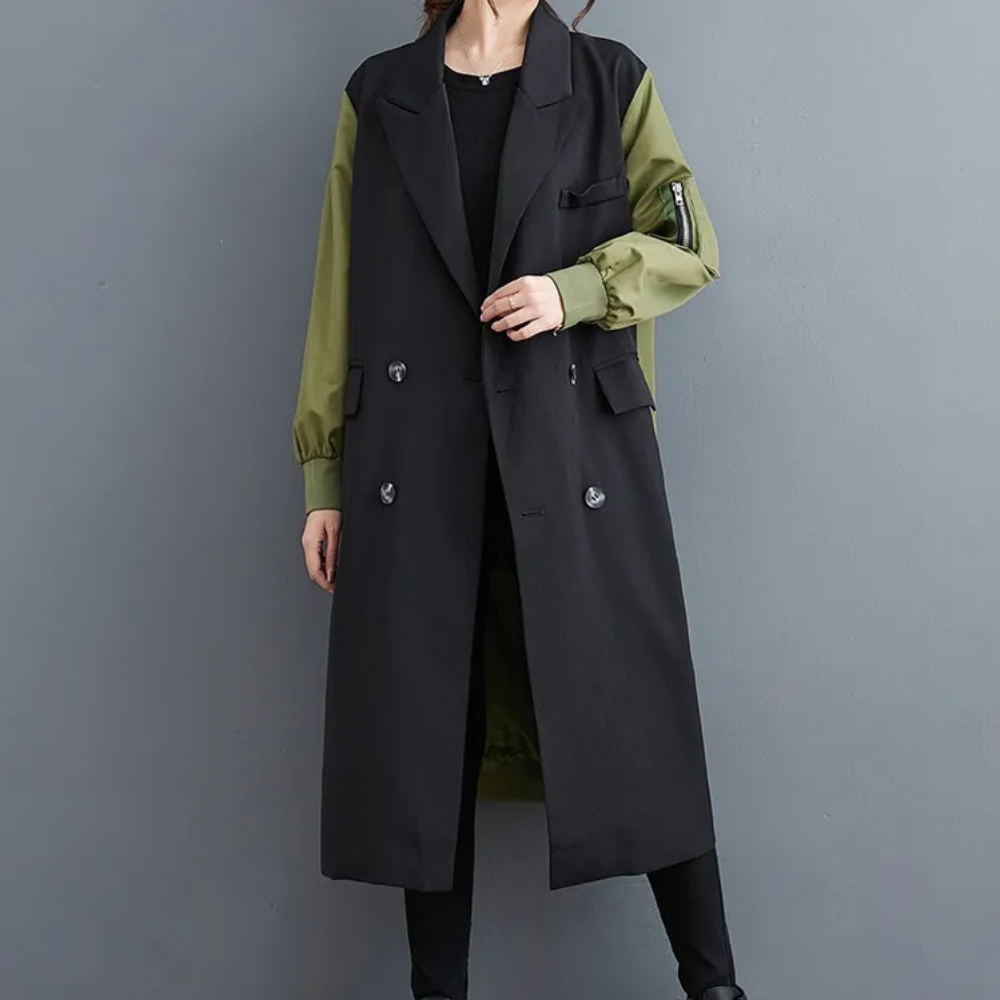 Stylischer Damen Trenchcoat Herbst Modell - IdealeKleiden