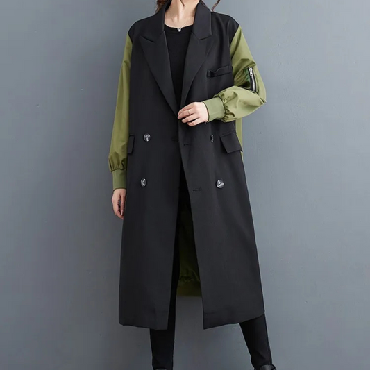 Stylischer Damen Trenchcoat Herbst Modell - IdealeKleiden