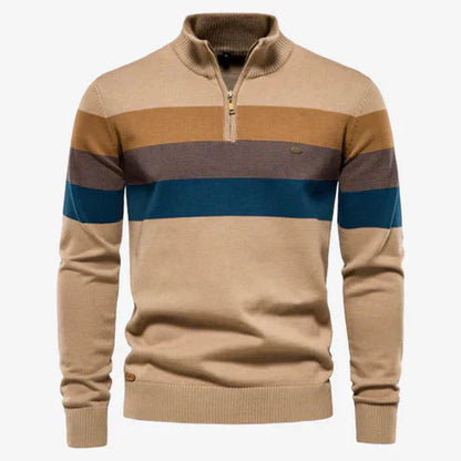 Pull Homme Manches Longues Col Montant Tricot