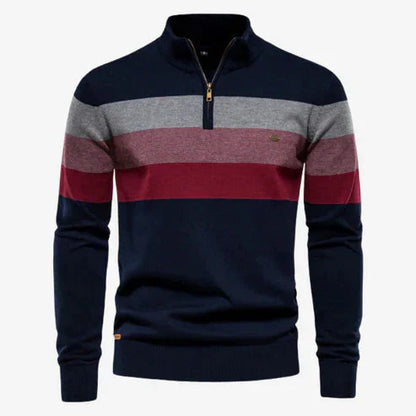 Pull Homme Manches Longues Col Montant Tricot