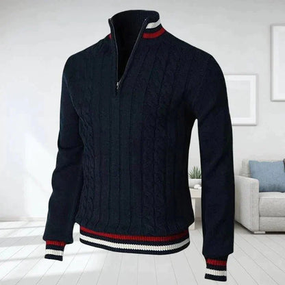 Pull col roulé torsadé pour homme