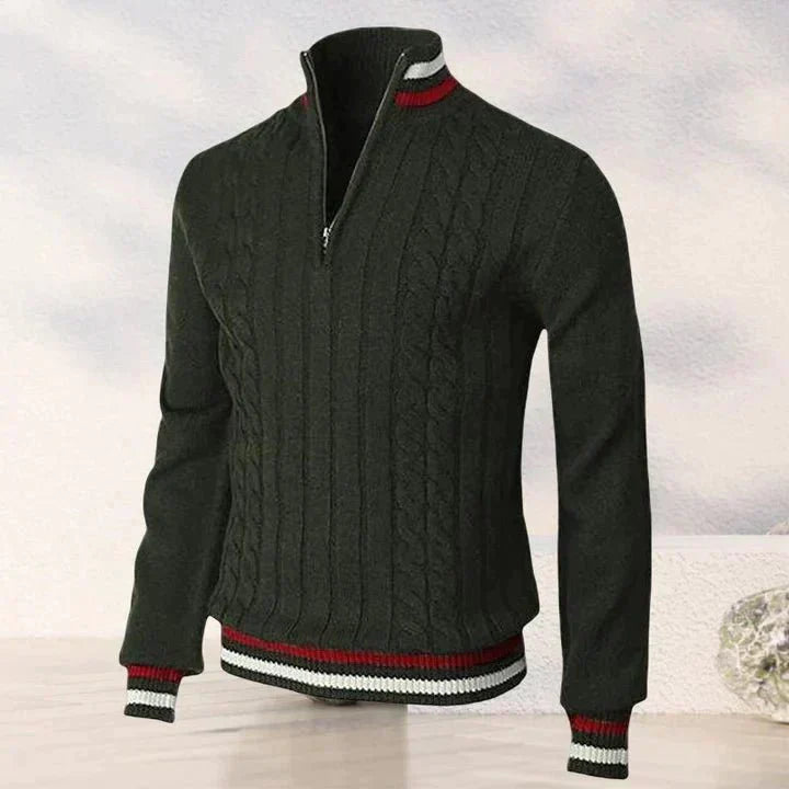 Pull col roulé torsadé pour homme