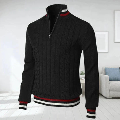 Pull col roulé torsadé pour homme