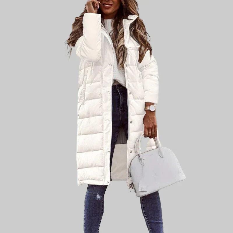 Doudoune longue femme à capuche