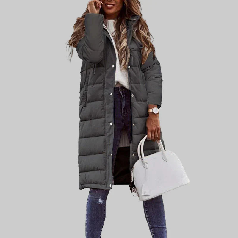 Doudoune longue femme à capuche