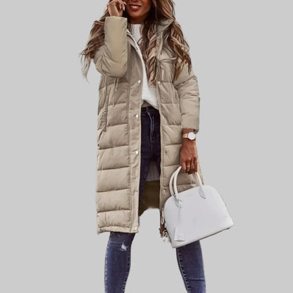 Doudoune longue femme à capuche