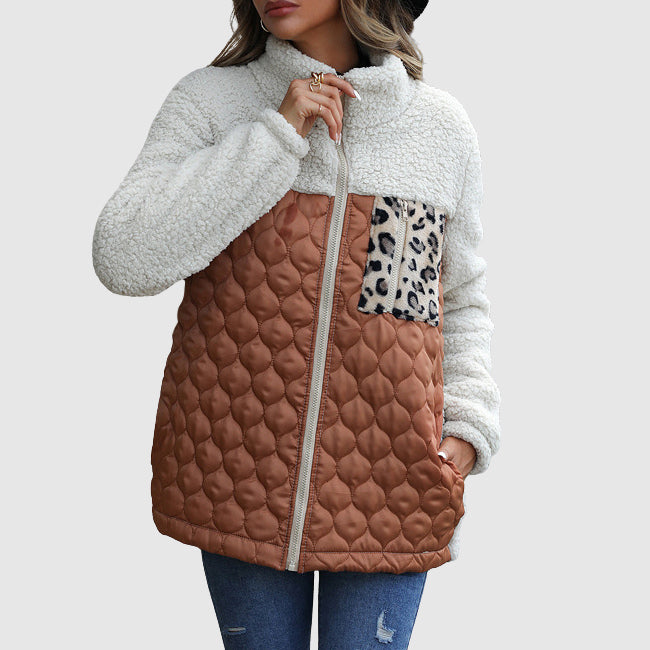 Veste polaire douillette, coupe oversize, avec détails en fausse fourrure